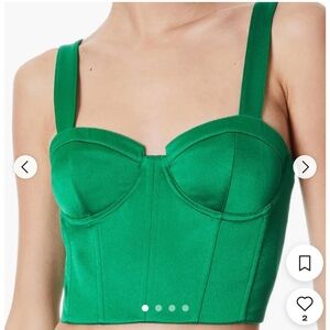 Alice + Olivia emerald corset top size 6